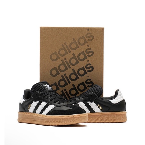 New ADIDAS ORIGINALS SAMBA MEN'S SIZE 8 SHOES SNEAKERS IE1379 Black/White/Gum